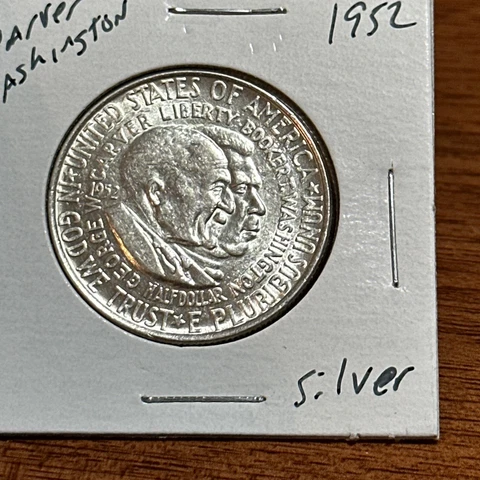 1952 P George Carver Booker T W Commemorative Half Dollar SILVER BU Free 🚢 Cover