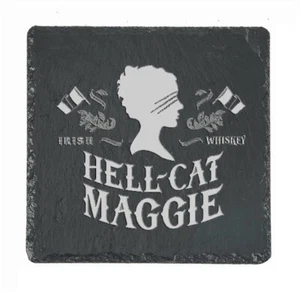HELL-CAT MAGGIE Whiskey Slate Coaster - Picture 1 of 1