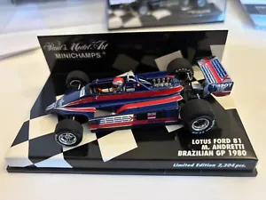 1/43 Minichamps Lotus Ford 81 Mario Andretti "Brazilian GP 1980" *RARE* - Picture 1 of 2