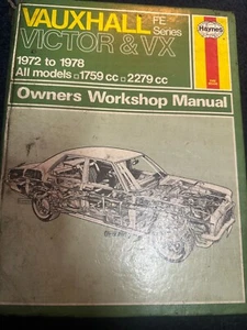 Vauxhall Victor & VX 4/90 FE series Haynes Workshop Manual from 1972 to 1978. - Picture 1 of 1