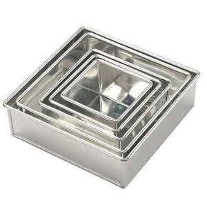 Cake Tin Baking Pan Tray Wedding Tier Mould Bake Invicta Square 203mm 8" - Picture 1 of 1