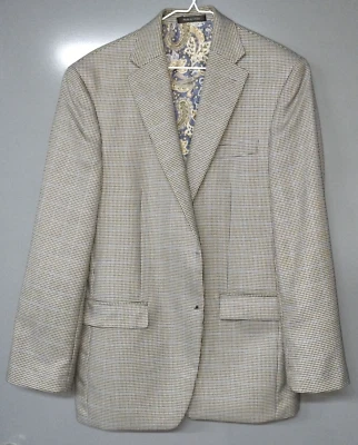 LAUREN RALPH LAUREN Men's 38R Houndstooth Blazer Paisley Graphic Print Lining - Image 1 of 4