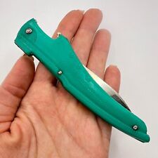 Collection Vintage USSR Pocket Folding Knife Plastic Green Boot Stainless Steel
