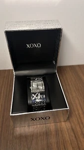 XOXO Silver-Tone Bracelet Crystal Stations Women Watch - XO5115 New Battery - Picture 1 of 7
