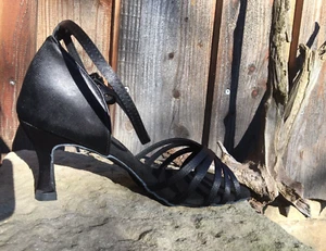 Damen Salza Tango Tanzschuhe Sohle Wildleder, schwarz -- Gr. 41 -- - Bild 1 von 9