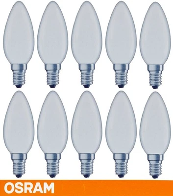 10 x 28W Pearl Candle Light Globes Bulbs Lamps Halogen Small Screw SES E14 - Image 1 of 3