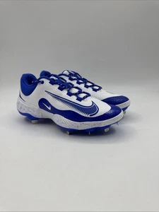 Nike Alpha Huarache Elite 4 Baseball Cleats Blue White FD2745-108 Mens Size 10.5 - Picture 1 of 5