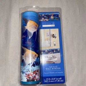 Home Trends Under The Sea Wallpaper Border 18FT ~Nautical Reef Ocean Fish - Picture 1 of 2