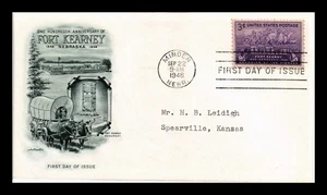 DR JIM STAMPS US COVER FORT KEARNY NEBRASKA CENTENARY FDC SCOTT 970 ARTMASTER - Picture 1 of 2