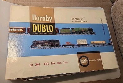Vintage Hornby Dublo Set 2008 0-6-0  2-Rail Electric Train Tank Goods Train  - Image 1 of 4