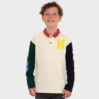 Harry Potter T Shirt | Hogwarts Boys Polo Shirt | Long Sleeve Kids Tshirt - Image 1 of 4