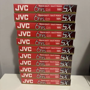 JVC SX T-120 VHS Tapes Blank Premium Quality New Unopened Package of 11 - Picture 1 of 3