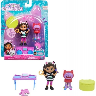 SPINMASTER Gabby's Dollhouse Gabby Kitty Karaoke Set Dj Katze mit 2 Spielzeug Figuren Neu