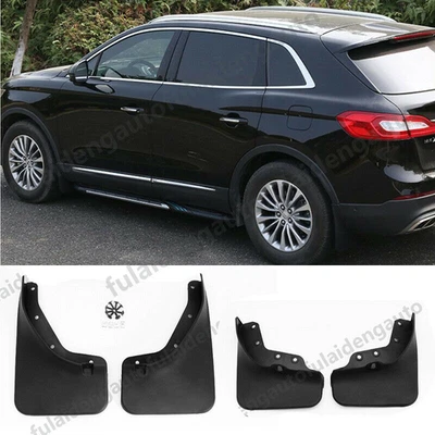 For Lincoln MKX 2016-2018 Black Mud Flap Flaps Splash Guard Fenders Mudguard 4X Foto 1 de 4