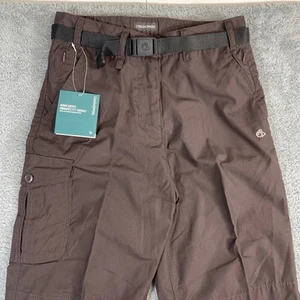 Craghoppers Kiwi Pants Women US 6 Brown Nano Smart Dry Trekking Trouser Hike NEW - Picture 1 of 23