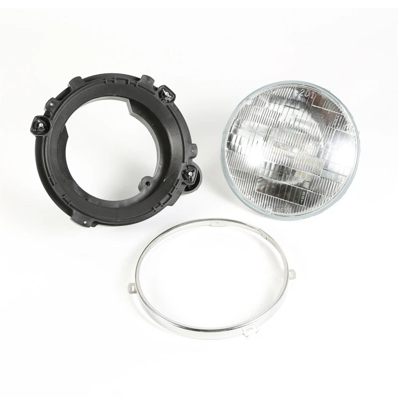 Conjunto de farol Omix com lâmpada para 97-06 Jeep Wrangler TJ &amp; Unlimited LJ - Imagem 1 de 2