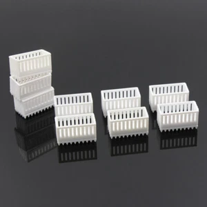 24pcs Échelle N 1:150 Rectangle Parterre de Fleurs Frontière Ferroviaire Blanc - Picture 1 of 3