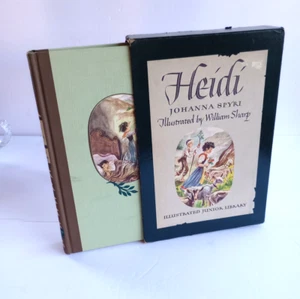 1945 HEIDI ~ Spyri / Sharp ~ Illustrated Junior Library w/ Slipcover - Imagen 1 de 13