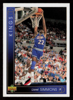 Lionel Simmons 1993-94 Upper Deck #99 Sacramento Kings Basketball Card - Image 1 of 2