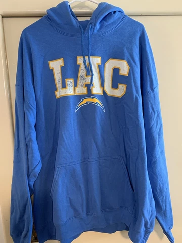 Los Angeles Chargers NFL Team Apparel Powder Blue Hoodie Sweatshirt Mens 2XL Cover