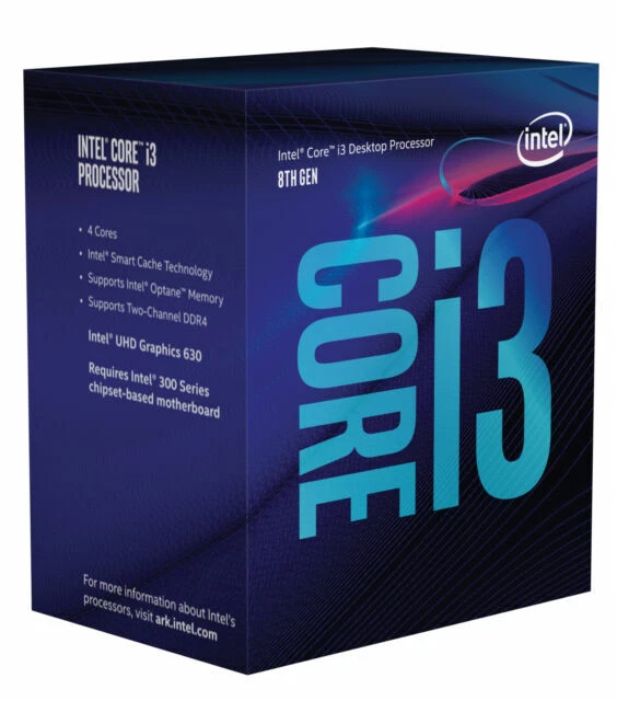 Intel Core i3-8100 3.60 GHz Quad-Core (BX80684I38100) Processor