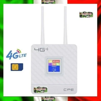 Router Modem 4G LTE Portatile WiFi 2.4GHz Hotspot Mobile SIM Wireless - Immagine 1 di 4