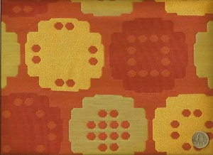 Momentum Molto Papaya Modern Contemporary Geometric Clay Red Upholstery Fabric - Picture 1 of 1