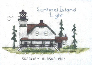Kit de punto de cruz ~ Faro histórico Sentinel Island Light, AK #HD276 ¡OFERTA! - Imagen 1 de 3