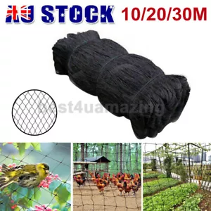 Bird Netting Net Anti Pest Commercial Fruit Trees Plant 10m/20m/30m Mesh Black - Picture 1 of 12