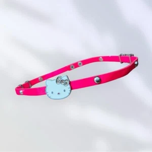 Sanrio Hello Kitty Adjustable Belt Pink Girls Sparkly Bow Faux Leather Vegan - Picture 1 of 7