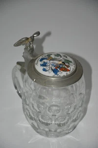Studentika Bierkrug Nassovia zu Darmstadt Antik Glas Budde Reitzenstein Schmitz - Bild 1 von 12