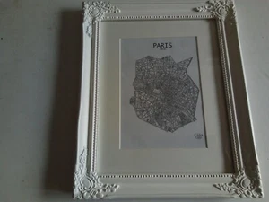 White Ornate 10"x8" Picture Frame/Photo frame Complete With Mount Glass And Back - Picture 1 of 2