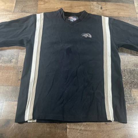 Vintage Jacksonville Jaguars Mens Sweater Extra Large Black Long Sleeve V Neck Cover