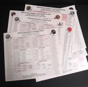 Tampa Bay Buccaneers Fútbol Medios Guía Juego Abatible Tarjeta Lote 2000-2002 (Cantidad 8) - Imagen 1 de 6