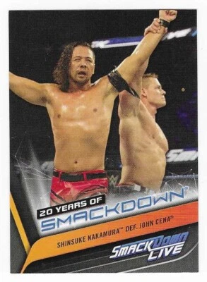 2019 Topps WWE 20 Years of SmackDown Shinsuke Nakamura Def. John Cena #SD-41 - Image 1 of 2