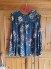 MARKS & SPENCER PRETTY GREEN FLIRAL TUNIC TOP BLOUSE.FRILL DETAIL. 14