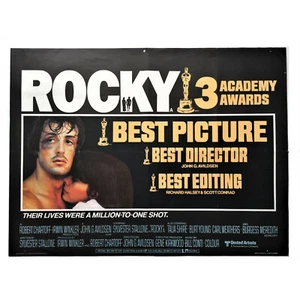 ROCKY (1976) RARE 40"x30" UK CINEMA QUAD POSTER SYLVESTER STALLONE - Picture 1 of 7