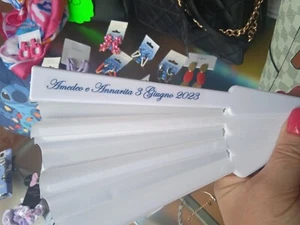 100 ventagli personalizzato ventaglio matrimonio wedding sposa - Picture 1 of 3
