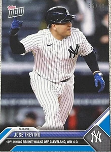 2023 Topps Now Jose Trevino 231 10th Ing RBI Hit Walk-Off 35/49 - Free Shipping! - Picture 1 of 2