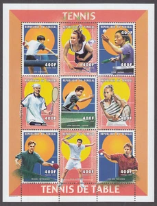 SENEGAL Sc # 1368a-i CPL MNH HOJA de 9 DIFF TENIS DE MESA GRANDES - Imagen 1 de 1