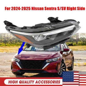 Fits Nissan Sentra 2024 2025 S SV Right Passenger Headlight Head Light Lamp - Picture 1 of 18