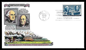 947 3c Stamp (1947) U. S. POSTAL CENTENARY FDC FROM CAPTAIN HERMAN FLUEGEL !!! - Picture 1 of 1