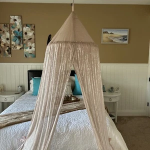 Rachel Zoe Pottery Barn Kids Canopy Champagne Color Sequence - Picture 1 of 20