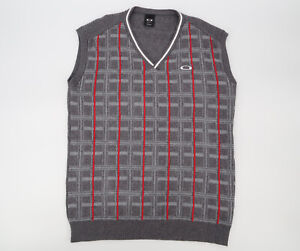 Oakley Golf Vest Mens XXL Heritage Knit Merino Wool Blend Argyle Sweater Vest