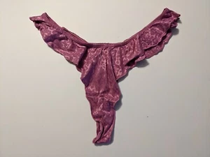 Victoria's Secret Very Sexy High Leg Satin Thong, 817598, Rosita Pink, Medium - Picture 1 of 4