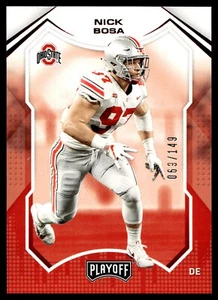 2022 Panini Chronicles Playoff #22 Nick Bosa Red Foil RC /149 Ohio State 49ers - Picture 1 of 2