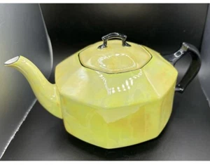 German RW Bavaria Lusterware Tea Set - 17 Pieces - YELLOW & BLACK - Picture 1 of 8