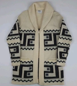 Vintage 70s Montgomery Ward Southwest Boho Pattern Open Front Cardigan Sweater  - Bild 1 von 9