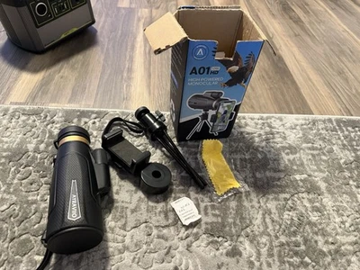 Monocular Telescope 12x60 High Powered Smartphone Adapter Tripod - Image 1 of 3
