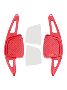 Carbon Look Steering Wheel Paddle Shifter Extension For Audi A3 A4 A6 - Picture 1 of 12
